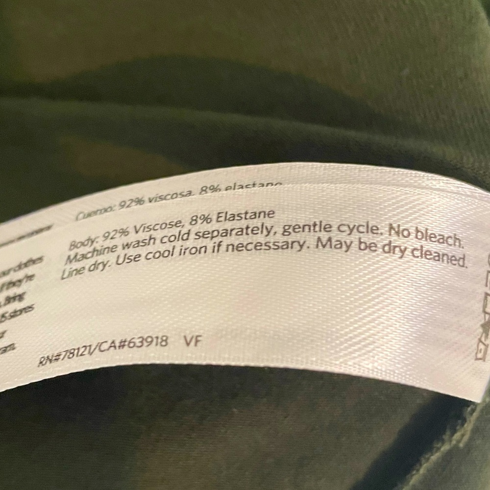 Eileen Fisher Olive Green Dropped Waist midi dress. Sleeveless, medium. EUC - Picture 6 of 6